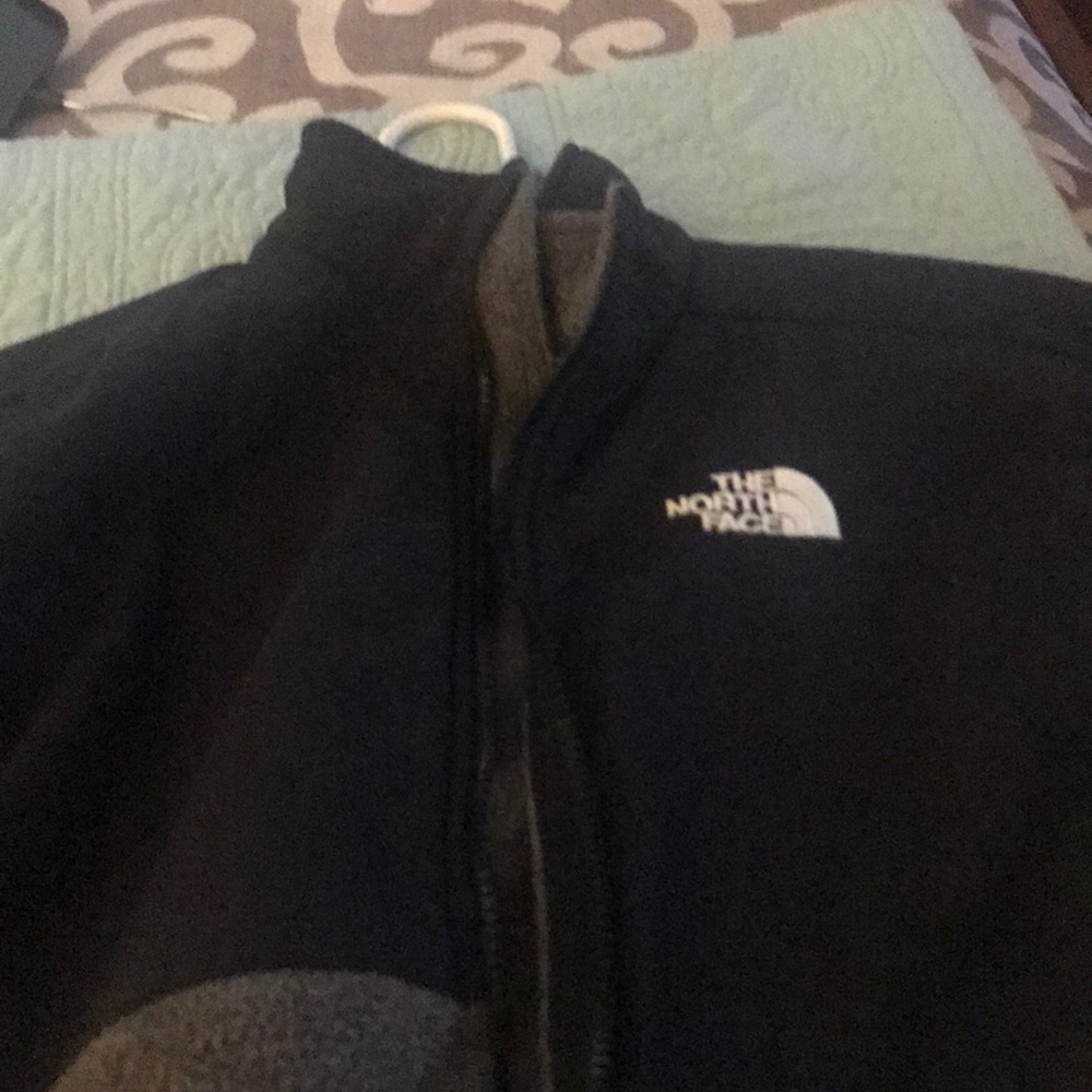Boys black North Face coat